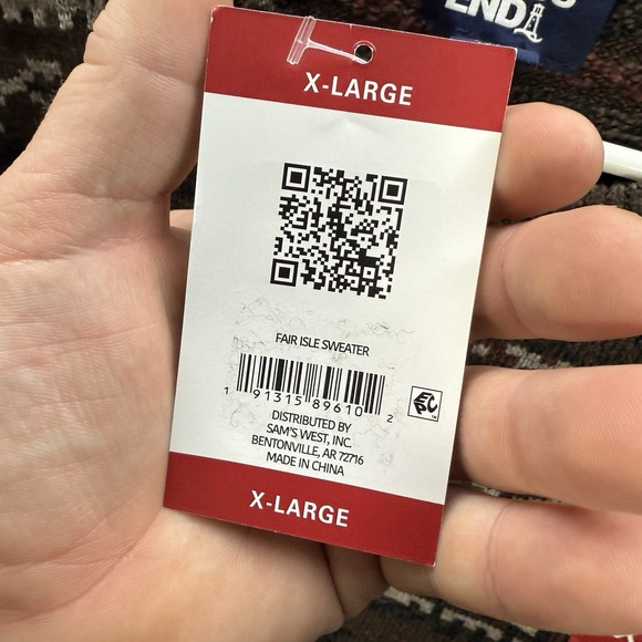 Lands End Sweater Adult XL Multicolor Fair Isle Knit Crewneck Grandpa Old Money - Picture 11 of 13